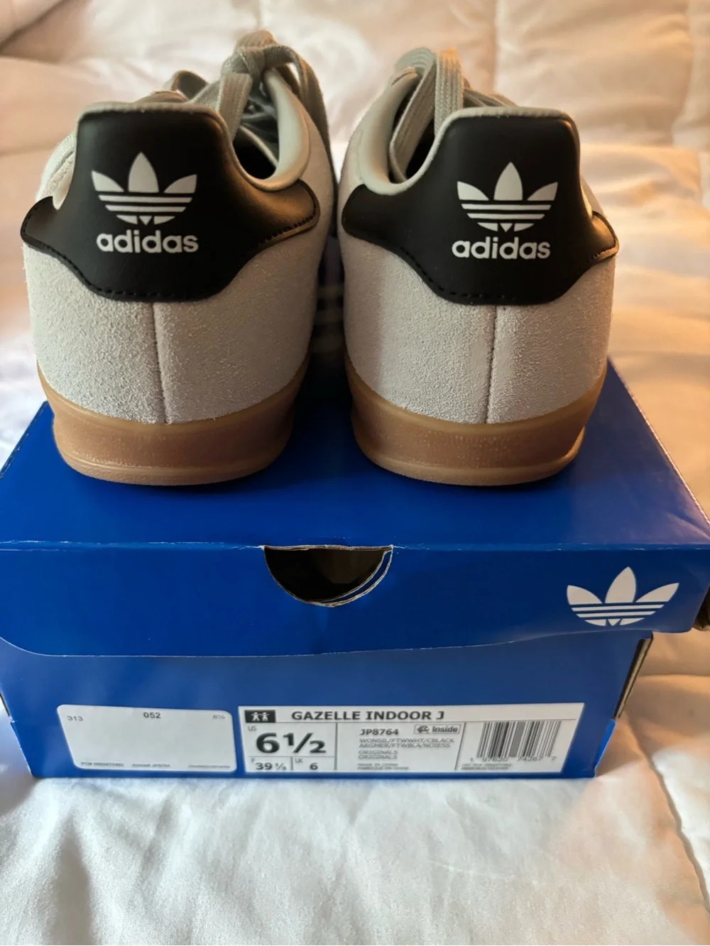 Adidas Gazelle Suede Sneakers in Wonder Silver Light Gray with White Stripes